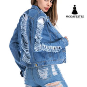 European And American Worn Plus Size Denim Clothing For Women
