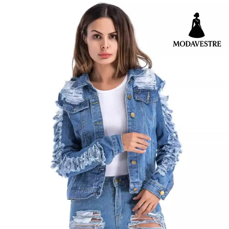 European And American Worn Plus Size Denim Clothing For Women