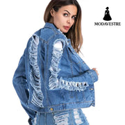 European And American Worn Plus Size Denim Clothing For Women
