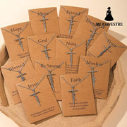 Faith Religious Gift Stainless Steel Cross Collarbone Chain Sweater Chain