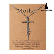 Faith Religious Gift Stainless Steel Cross Collarbone Chain Sweater Chain D0582-1