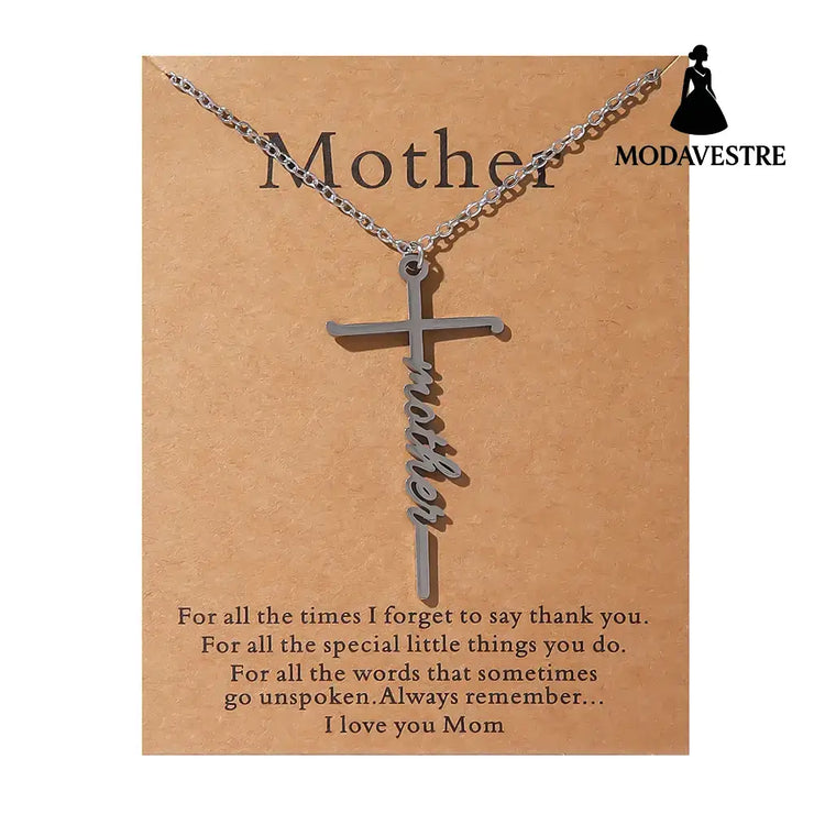Faith Religious Gift Stainless Steel Cross Collarbone Chain Sweater Chain D0582-1