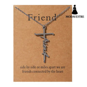 Faith Religious Gift Stainless Steel Cross Collarbone Chain Sweater Chain D0589-1