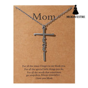 Faith Religious Gift Stainless Steel Cross Collarbone Chain Sweater Chain D0592-1