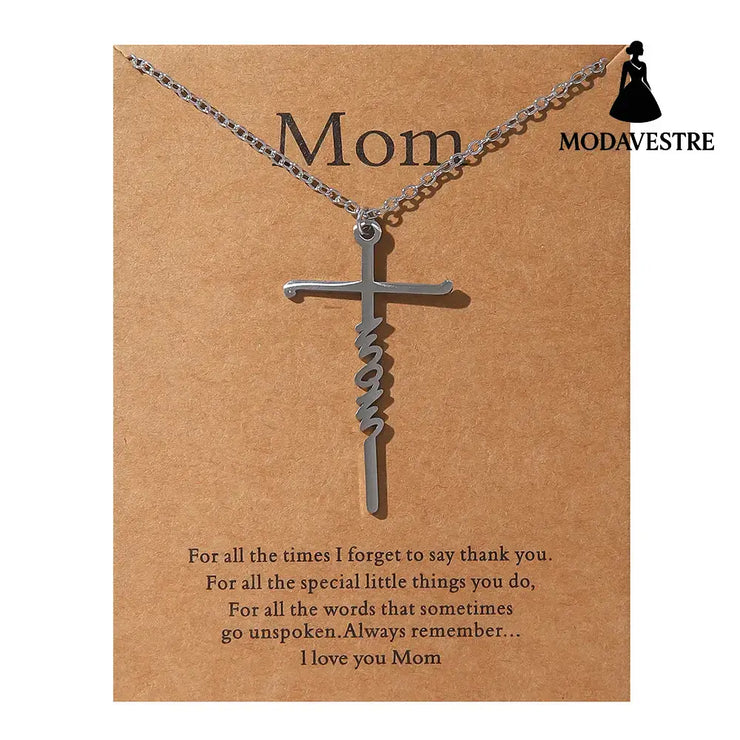 Faith Religious Gift Stainless Steel Cross Collarbone Chain Sweater Chain D0592-1