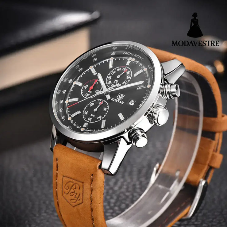 Fashion Casual Watch Mens Watches Men Luxury Brand Quartz Watch Business Leather Men’s Watches Clock