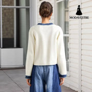 Fashion Fur Denim Color Contrast Short Coat Coat