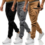 Fashion Men Gyms Pure color Pants Joggers Fitness Casual Long Pants Men Workout Skinny Sweatpants Jogger Tracksuit