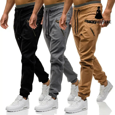 Fashion Men Gyms Pure color Pants Joggers Fitness Casual Long Pants Men Workout Skinny Sweatpants Jogger Tracksuit