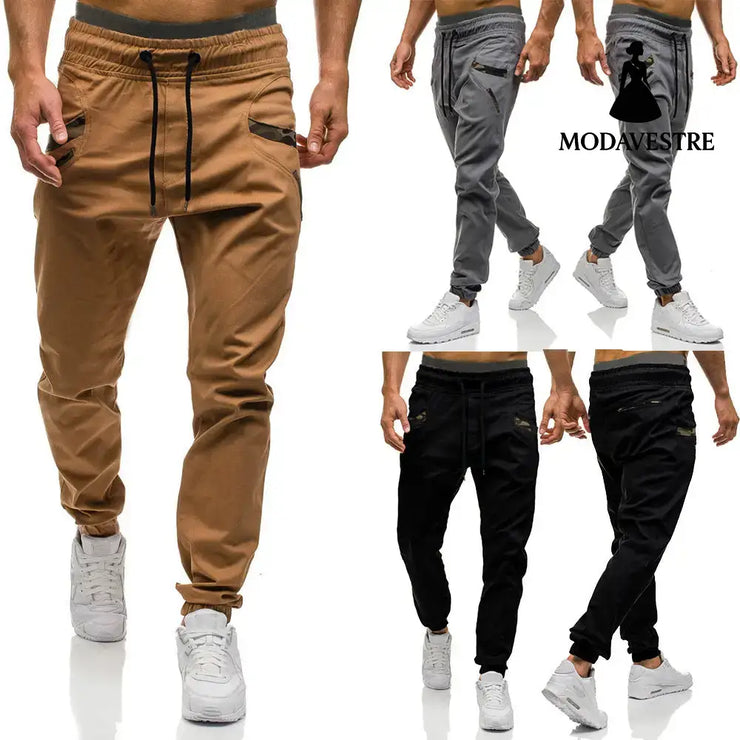Fashion Men Gyms Pure color Pants Joggers Fitness Casual Long Pants Men Workout Skinny Sweatpants Jogger Tracksuit