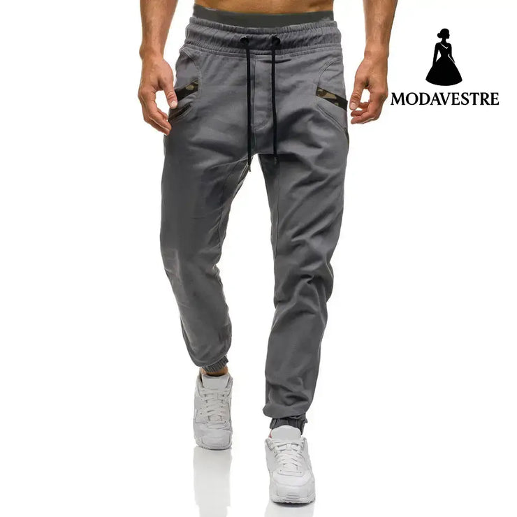 Fashion Men Gyms Pure color Pants Joggers Fitness Casual Long Pants Men Workout Skinny Sweatpants Jogger Tracksuit