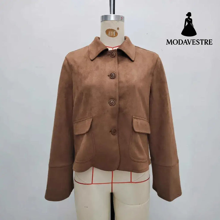 Fashion Slim Suede Women’s Jacket Jacket