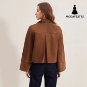 Fashion Slim Suede Women’s Jacket Jacket