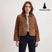 Fashion Slim Suede Women’s Jacket Jacket
