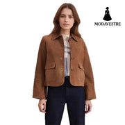Fashion Slim Suede Women’s Jacket Jacket