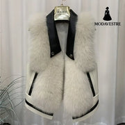 Fashion Slimming Slim Women Fur Vest