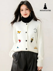 Fashion StyleSimpl Long Sleev Knit Cardigan Women’s Sweater