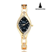 Fashion Women’s Bracelet Watch Diamond Bracelet Watch Women Gold black