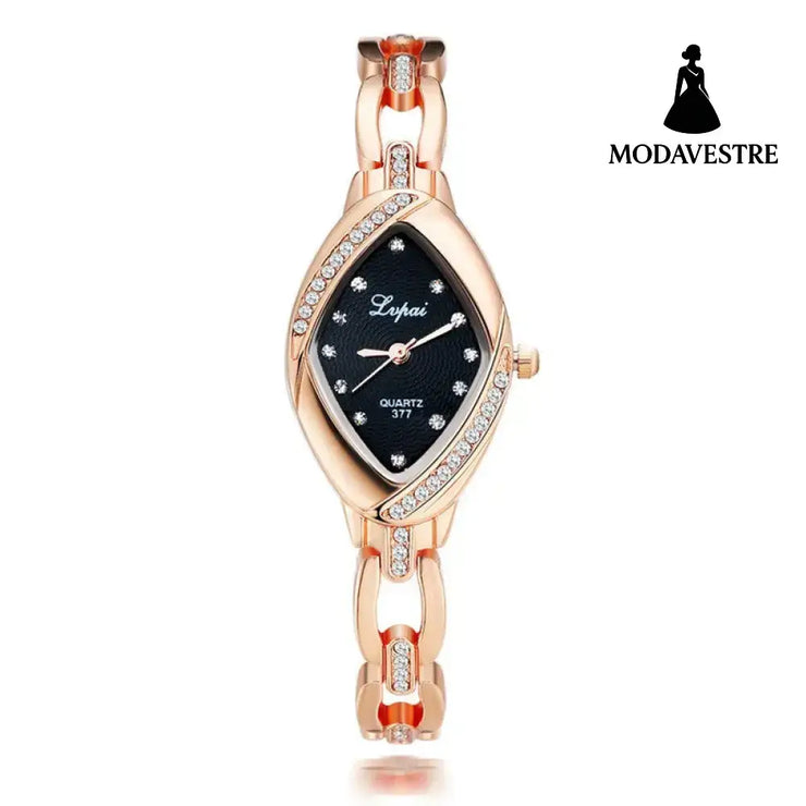 Fashion Women’s Bracelet Watch Diamond Bracelet Watch Women Rose gold black