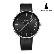 Fashionable Men And Women Couple Watches Trendy Waterproof Black / A