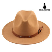 Flat Top Jazz Top Hat Men And Women British Woolen Hat