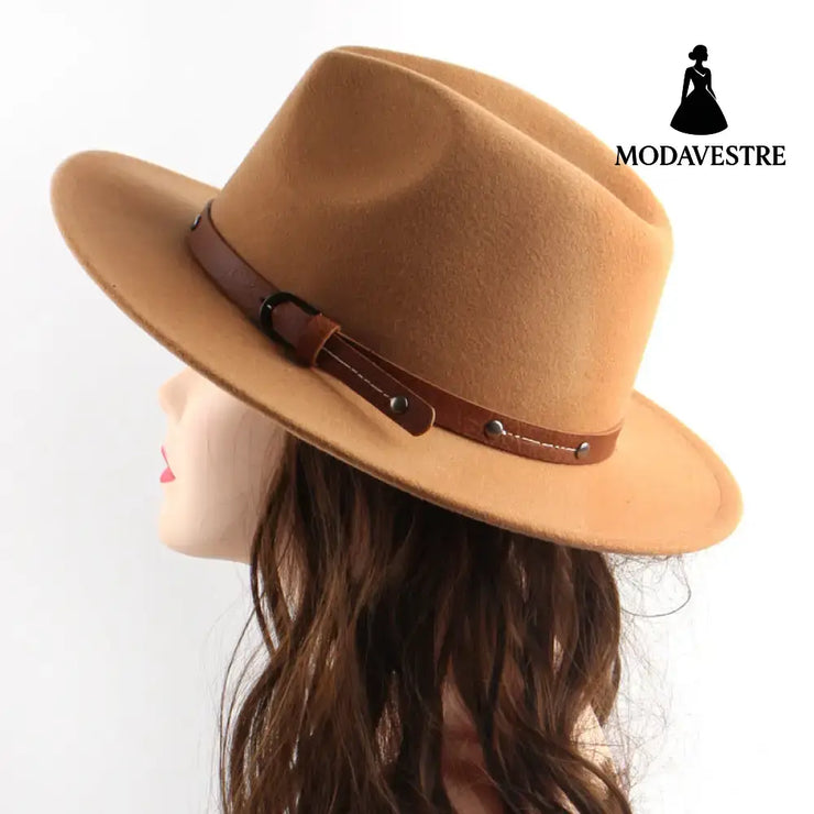 Flat Top Jazz Top Hat Men And Women British Woolen Hat