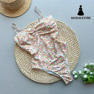 Floral One-Piece Swimsuit – Women’s Printed Swimwear