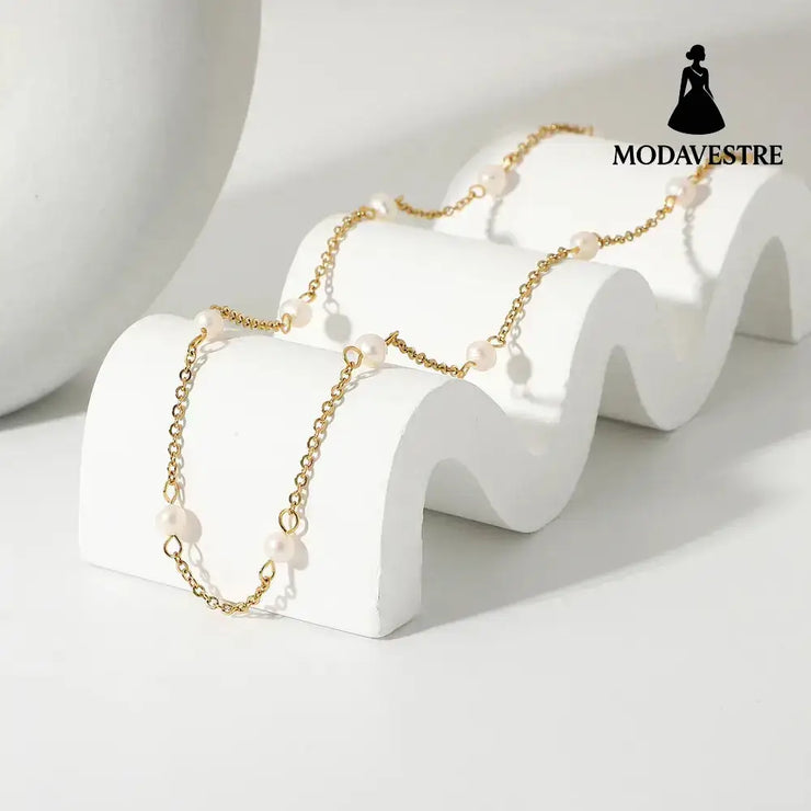 Freshwater Pearl 18K Gold-Plated Necklace Gold / One Size