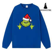 Funny little green man hoodie Klein Blue / S