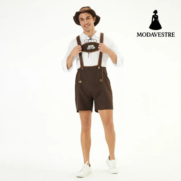 Germany Munich Beer Festival Clothing Suit Men 3350 Top Suspender Hat / 2XL