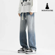 Gradient Wash Denim Pants Men Blue / S