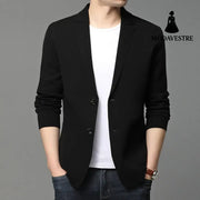 Hair Spring And Autumn Men’’S T-Shirt Coat Korean Version Blazer Solid Color Cardigan Handsome Men’’S Sweater