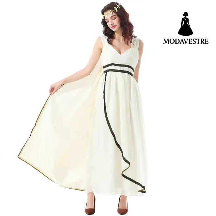 Halloween Costume Medieval Ancient Greek Roman Mythology Character Veil Dress Costume