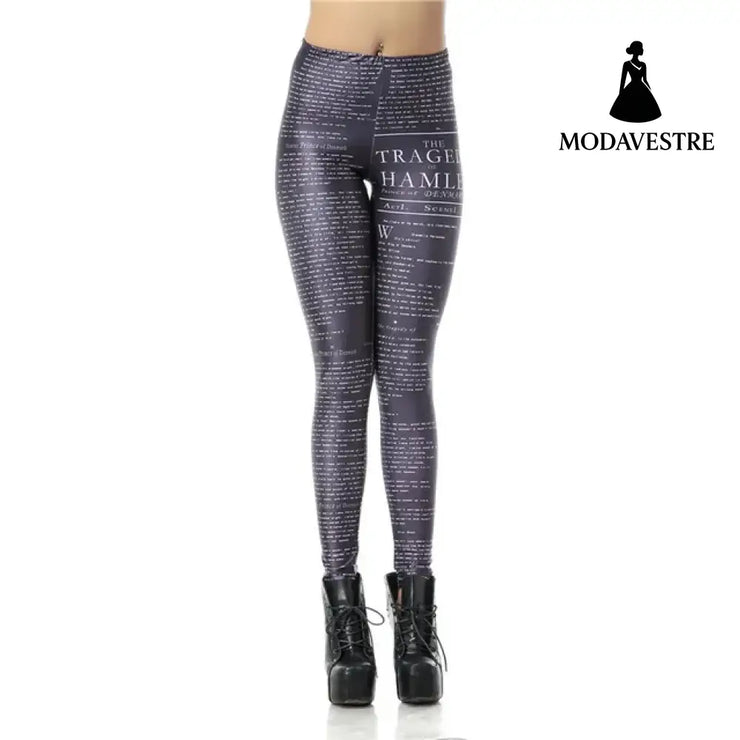 Hamlet Articles Digital Printed Women Leggings - MODAVESTRE
