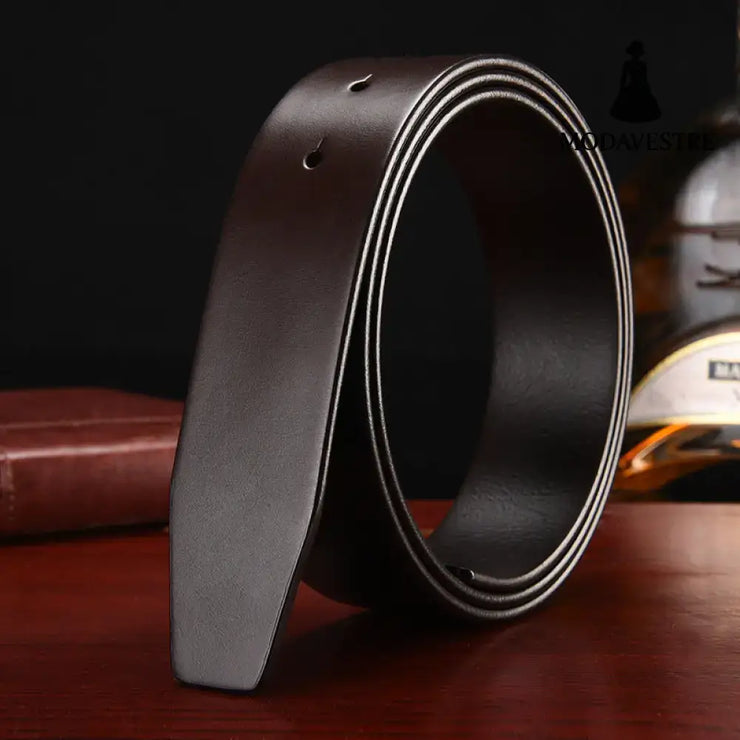 Headless belt buckle men Coffee color