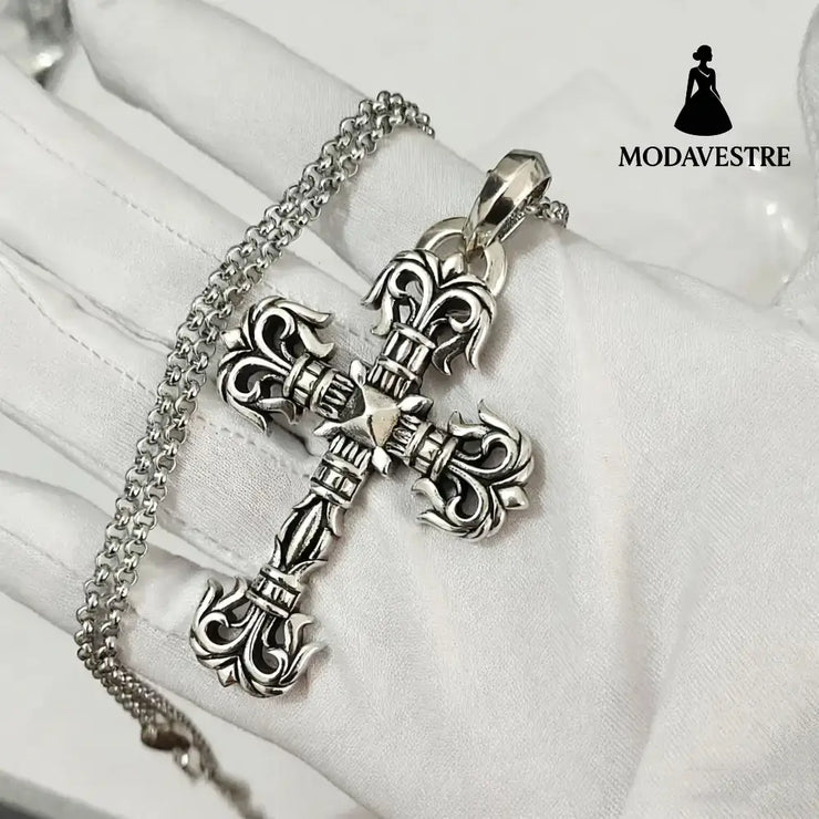 Hexagram Star Sword Anchor Pendant A set of large flame