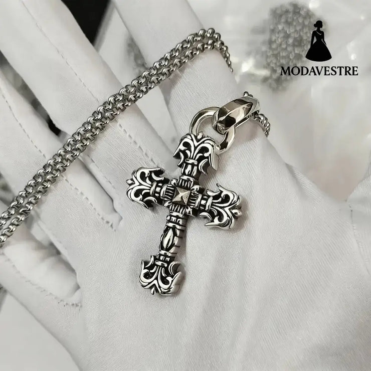 Hexagram Star Sword Anchor Pendant Small flame set