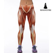 High Elastic Fashion Women Leggings Strong Muscles Printed Leggings Women Compression Pantalones Mujer Fitness Pants - MODAVESTRE