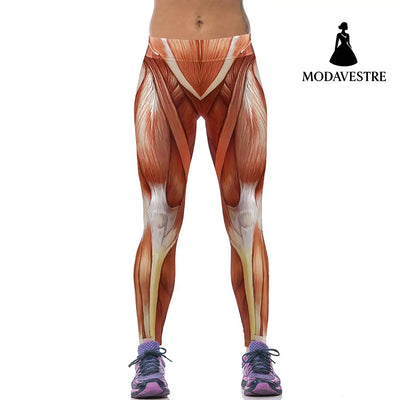 High Elastic Fashion Women Leggings Strong Muscles Printed Leggings Women Compression Pantalones Mujer Fitness Pants - MODAVESTRE