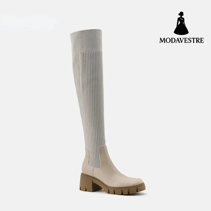 High Heel Springy Thigh Boot Women