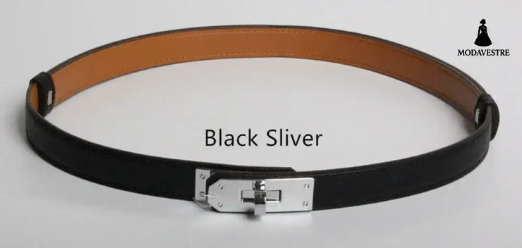 High Quality Women Real Leather 1.8cm Width Belts Golden 10 Style