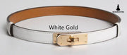 High Quality Women Real Leather 1.8cm Width Belts Golden 4 Style