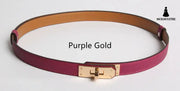 High Quality Women Real Leather 1.8cm Width Belts Golden 1 Style