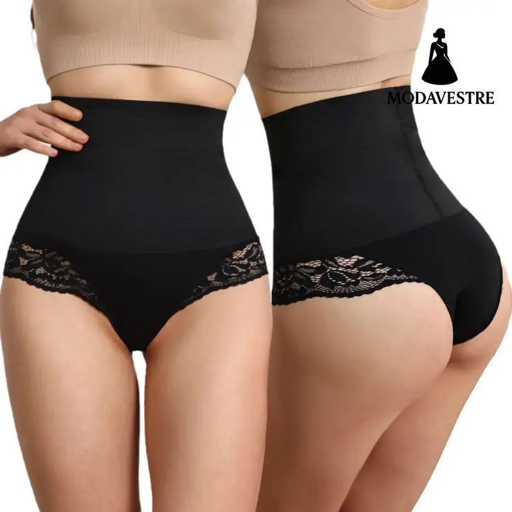 High Waist Tummy Control Shapewear – Lace Body Shaping Panties for Women