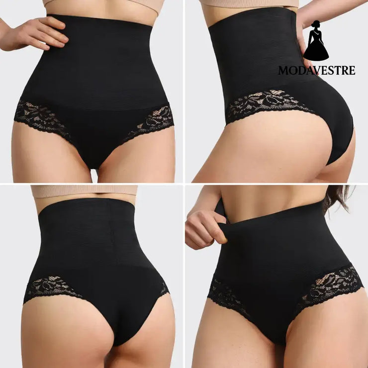 High Waist Tummy Control Shapewear – Lace Body Shaping Panties for Women