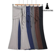 High waisted elastic pants