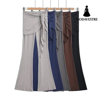 High waisted elastic pants