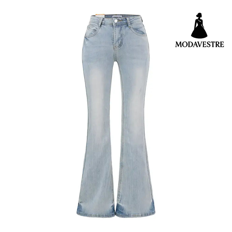 High waisted slim fit leg enhancing pants for children Light Blue / XS