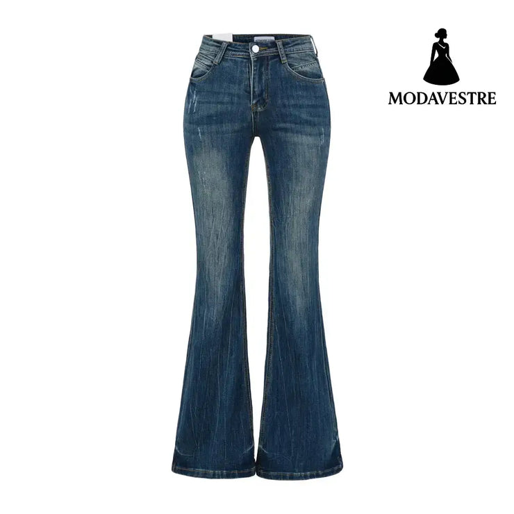 High waisted slim fit leg enhancing pants for children Navy Blue / XS