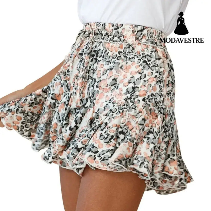 Holiday print skirt and skirt